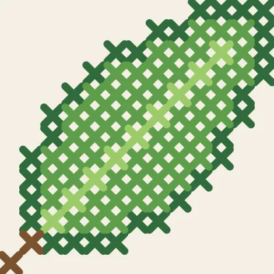 Autumn Leaf: simulated stitched preview