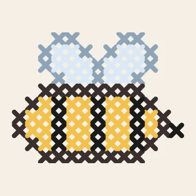 Busy Bee: simulated stitched preview