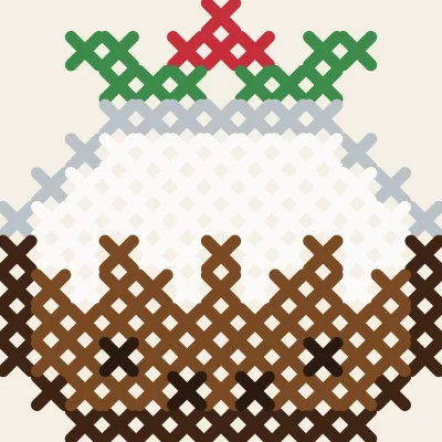 Christmas Pudding: simulated stitched preview