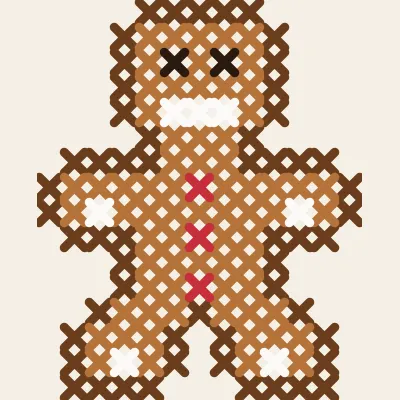 Gingerbread Man: simulated stitched preview