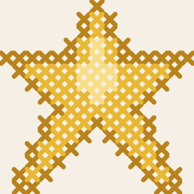Gold Star: simulated stitched preview