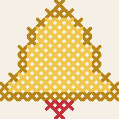Golden Bell: simulated stitched preview