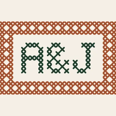 Initials Frame: simulated stitched preview