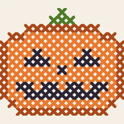 Jack-o’-Lantern: simulated stitched preview