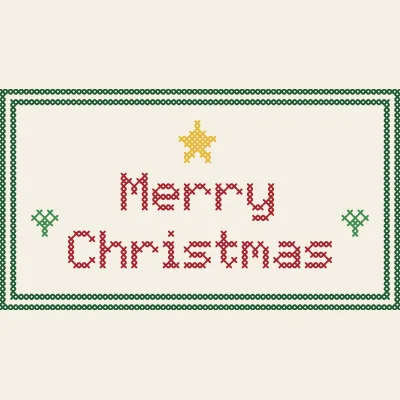 Merry Christmas: simulated stitched preview