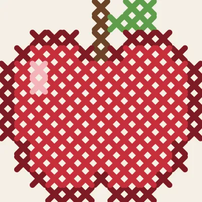 Red Apple: simulated stitched preview