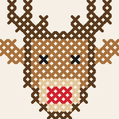 Red-Nosed Reindeer: simulated stitched preview