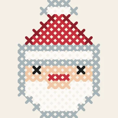 Santa Face: simulated stitched preview